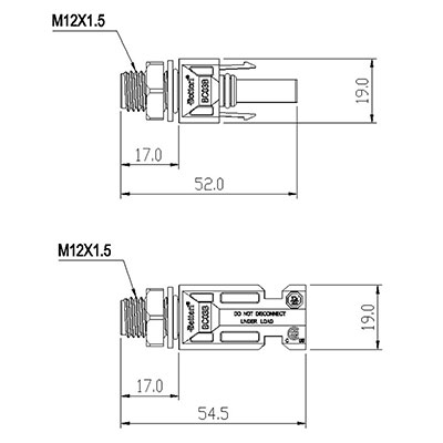 BC03B Photovoltaic Connector (Female and male cable coupler)