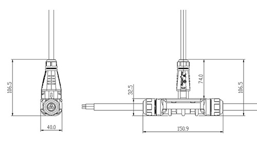 BC05 Three-pin Circular Connectors (for Micro Inverter)